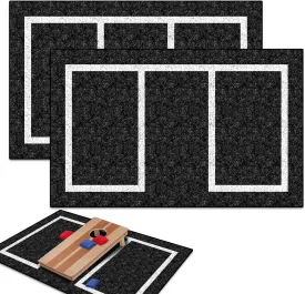 2 Pcs Cornhole Mats 60 x 96 Professional Cornhole Pitch Pads Cornhole Board Pad from Slipping Cornhole Mats for Under The Boards Keep Tossing Bags Clean and Secure Footing