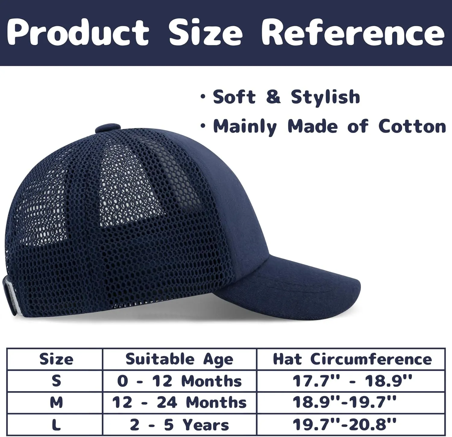 Baby Baseball Cap Toddler Baseball Hat with Mesh Infant Hat for Baby Boy Hats Baby Ball Cap Toddler Girl Hat Kids Hats