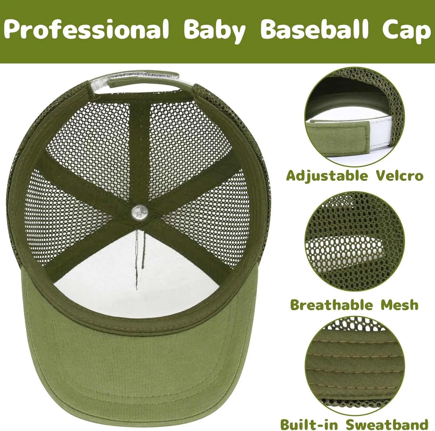 Baby Baseball Cap Toddler Baseball Hat with Mesh Infant Hat for Baby Boy Hats Baby Ball Cap Toddler Girl Hat Kids Hats