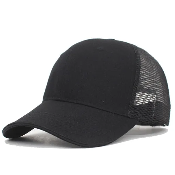 Baseball Cap Summer Solid Male Hats Caps For Men Women Mesh Snapback Gorras Female Casual Hip Hop Dad Casquette Caps