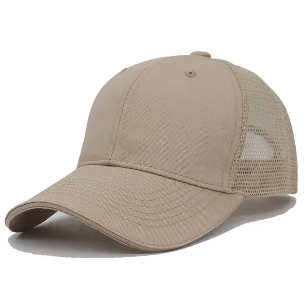 Baseball Cap Summer Solid Male Hats Caps For Men Women Mesh Snapback Gorras Female Casual Hip Hop Dad Casquette Caps