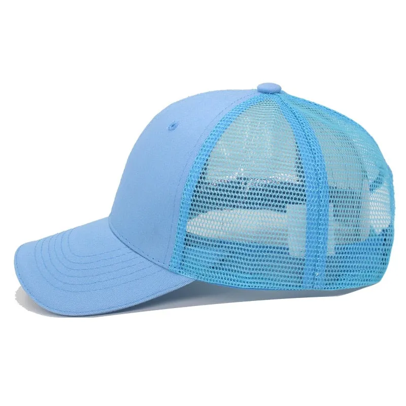 Baseball Cap Summer Solid Male Hats Caps For Men Women Mesh Snapback Gorras Female Casual Hip Hop Dad Casquette Caps