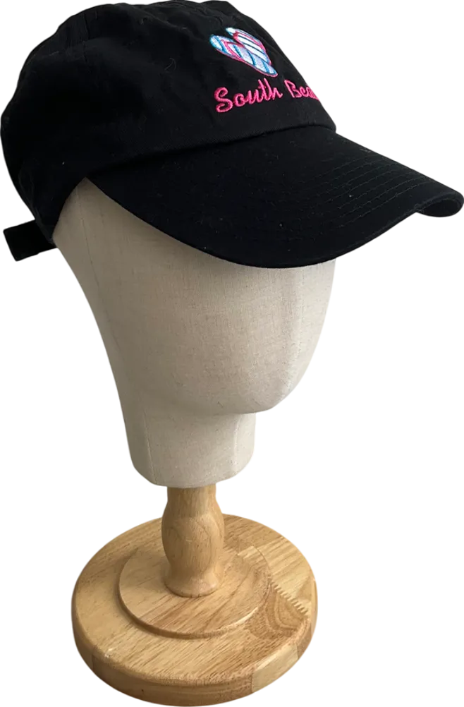 BJR Classic Headwear Black South Beach Embroidered Baseball Cap One Size
