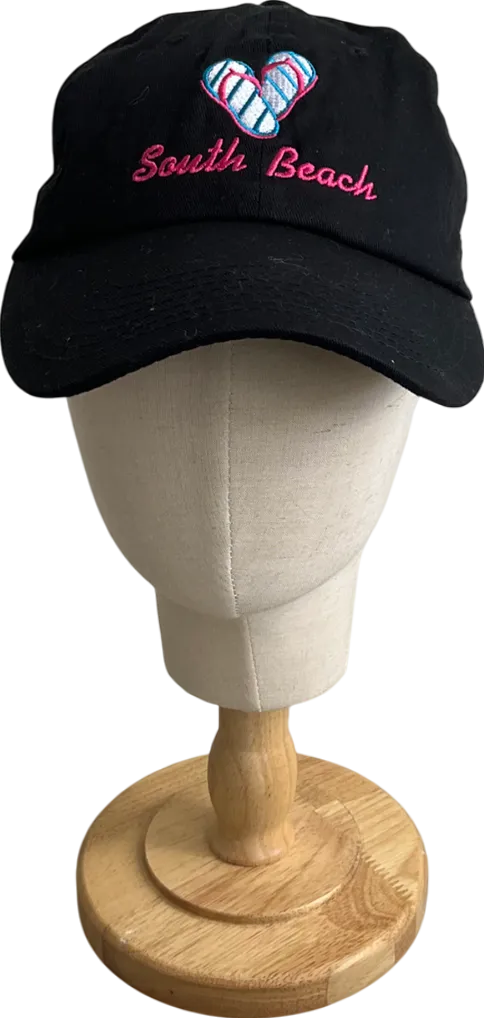 BJR Classic Headwear Black South Beach Embroidered Baseball Cap One Size