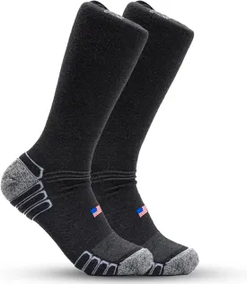 Boot Work Socks  Sweat-Wicking, Durable Wool Socks for Long Shifts  Up to 12" Boots  Made in USA