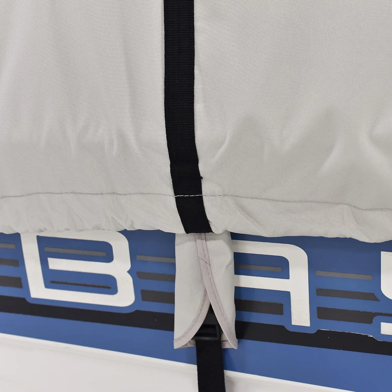 Budge B-611-X3 600 Denier Low Profile Flat Front Boat Cover Gray 16'-18' Long (Beam Width Up to 90") Waterproof, UV Resistant