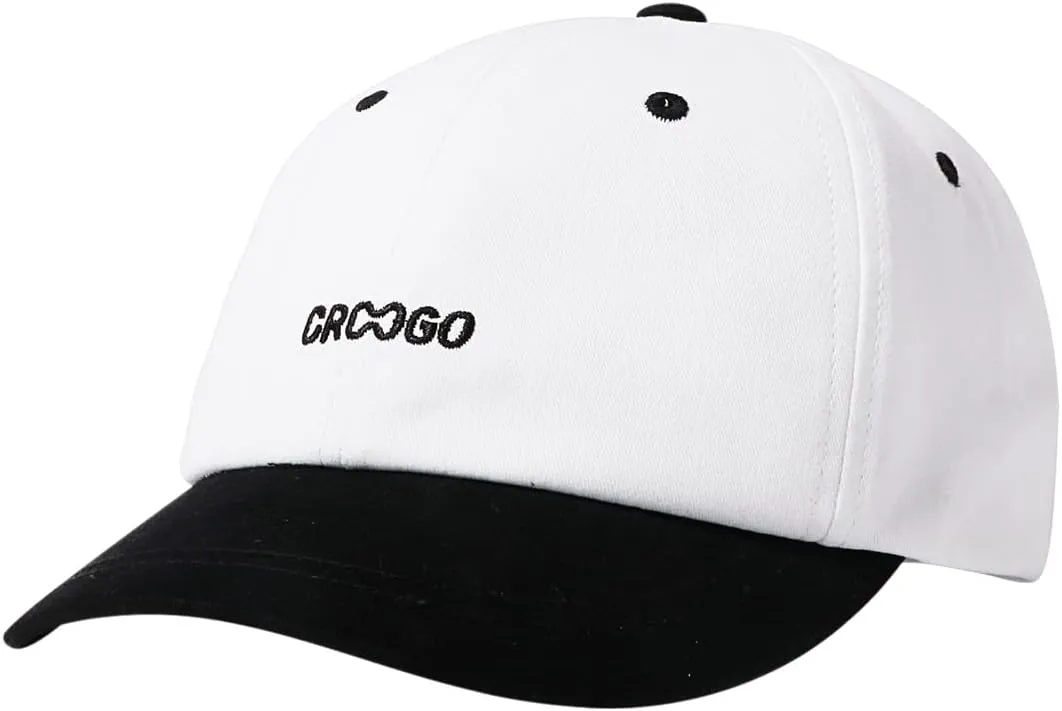 Clakllie Short Brim Baseball Cap Two-Tone 5 Panel Hats Classic Trucker Hat Unisex Skateboard Dad Hats Cotton Flat Brim Hat