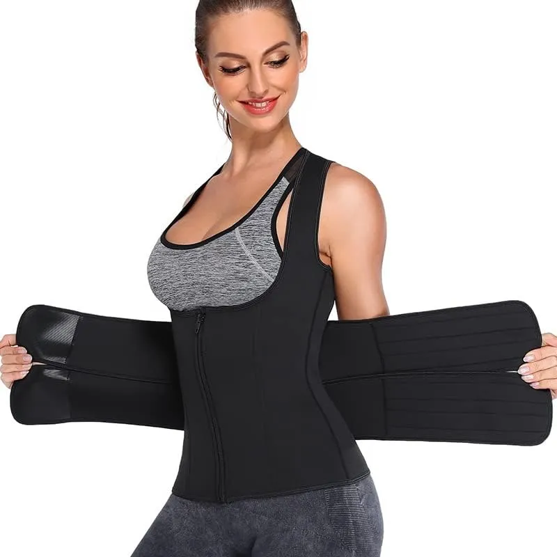 Corset Top Bodysuit Plus Size Black Shapewear Waist Trainer Corset Top