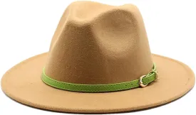 Dcvmvmn Men Fedora Hats Women Woolen Hat Jazz Hats Autumn Winter Big Along Hat