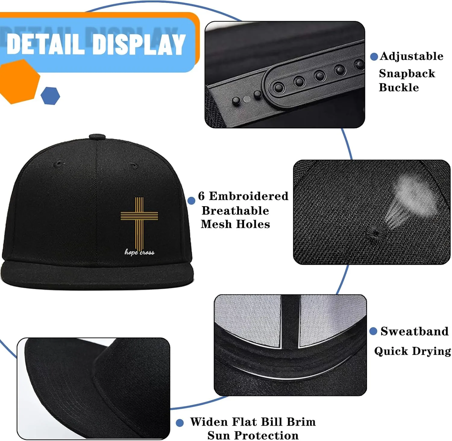 Flat Bill Hats for Men Skull Skeleton Snapback Hats for Men Fitted Adjustable Baseball Caps Black Cool Hip Hop caps