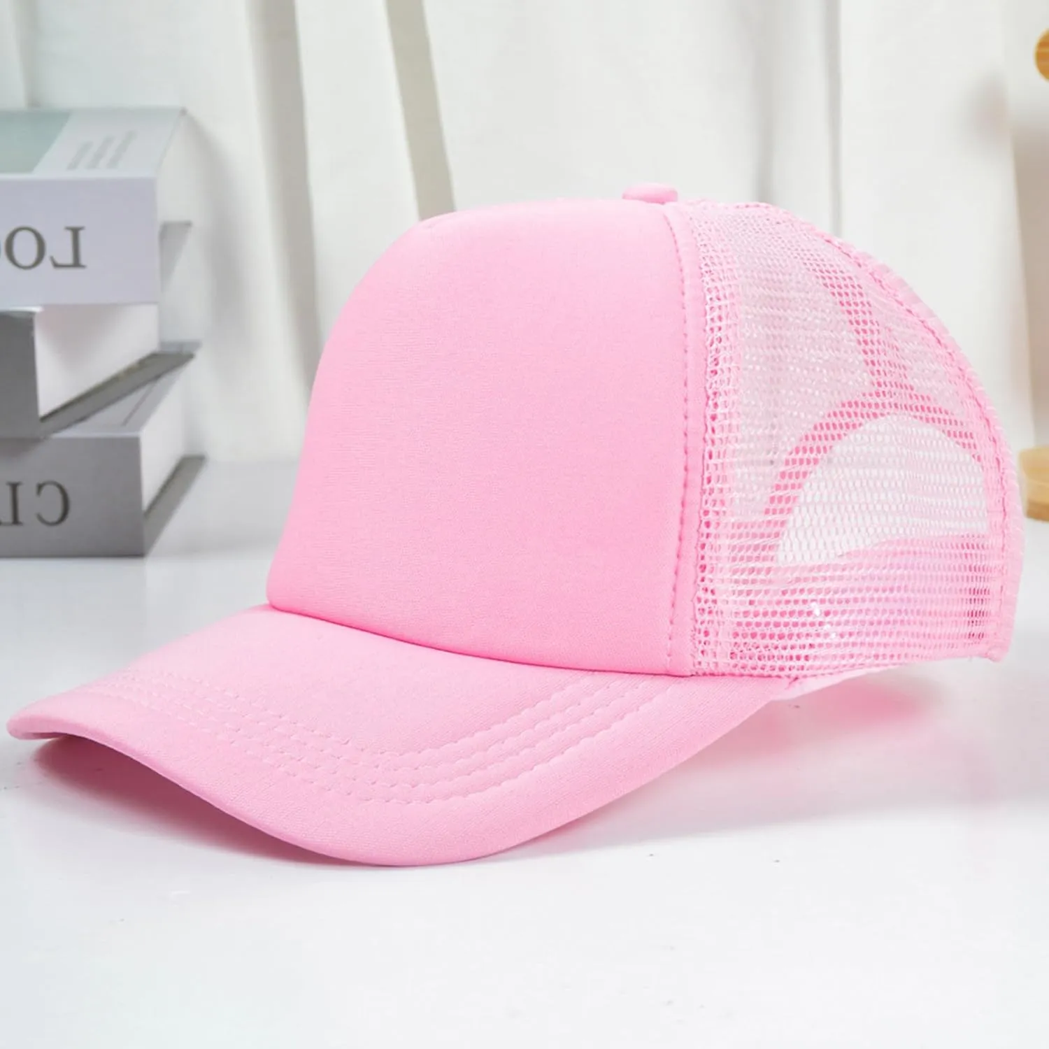 IZUS 1-4T Toddler Cute Mesh Trucker Hat Baby-Girls Foam Baseball Caps Adjustable Snapback Strap Two-Tone Visor Hat Baby-Boys