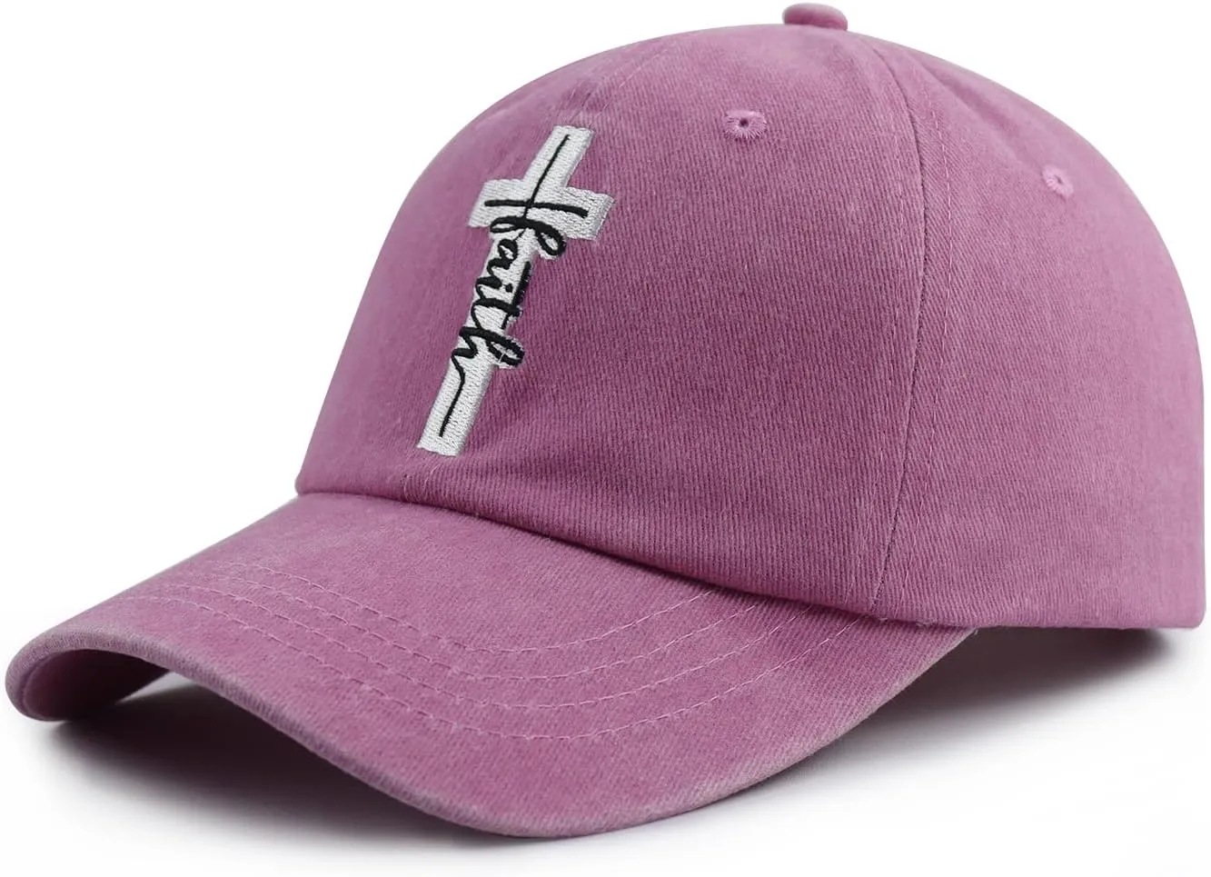 Jesus Cross Hat for Men Women, Funny Adjustable Cotton Embroidered Christian Religious Faith Baseball Cap