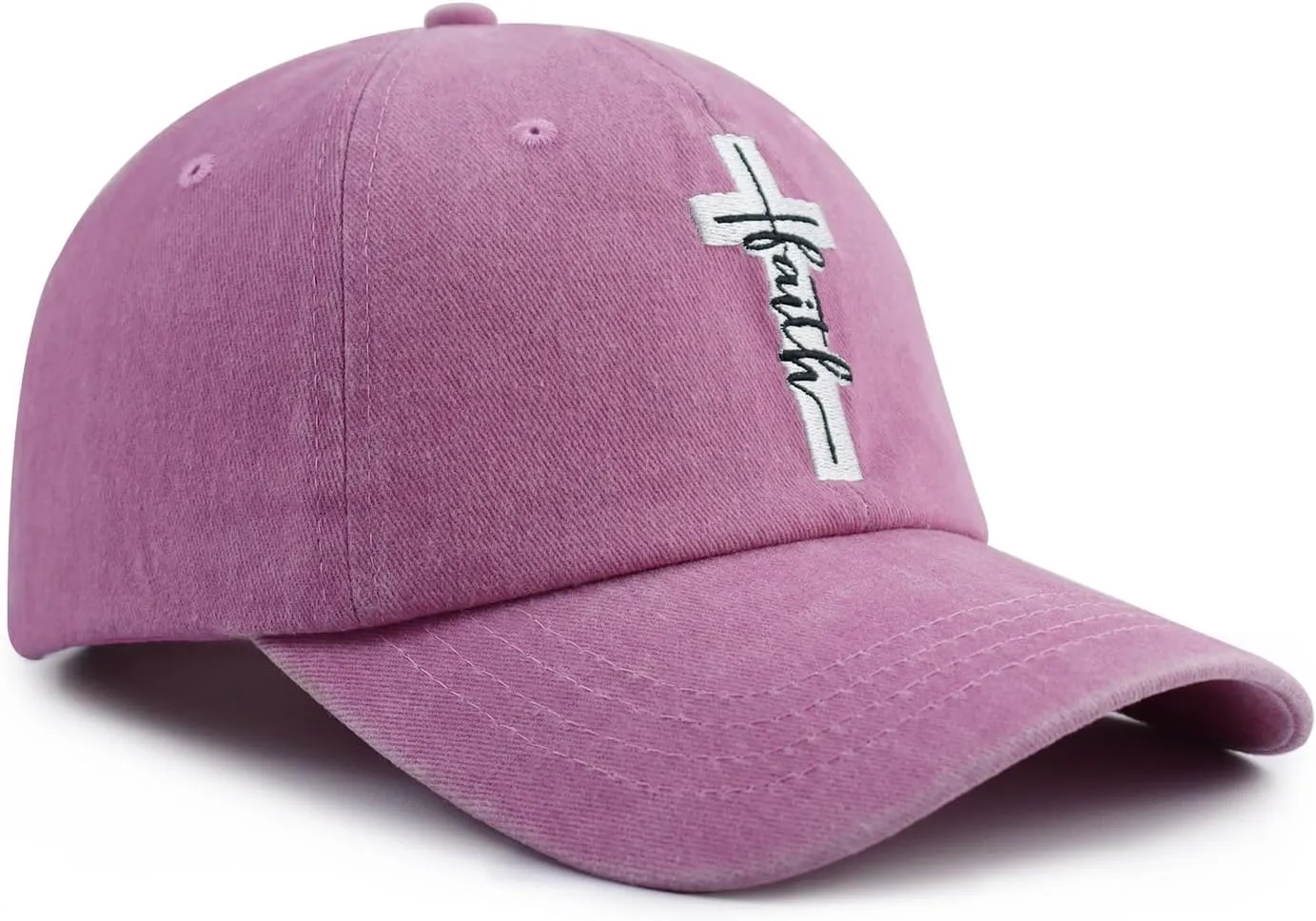 Jesus Cross Hat for Men Women, Funny Adjustable Cotton Embroidered Christian Religious Faith Baseball Cap
