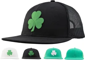 Men Flat Brim Trucker Hat(M,L,XL,XXL),Plain Blank Adjustable Solid Color Snapback Baseball Caps