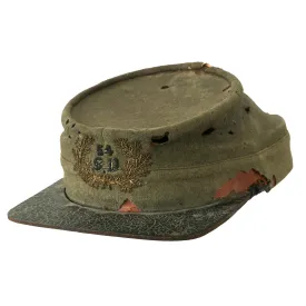 Original Early Indian Wars Model 1872 U.S. Army Kepi With Pattern 1851 Bullion Embroidered Officer’s Insignia for “54th Supply Department”