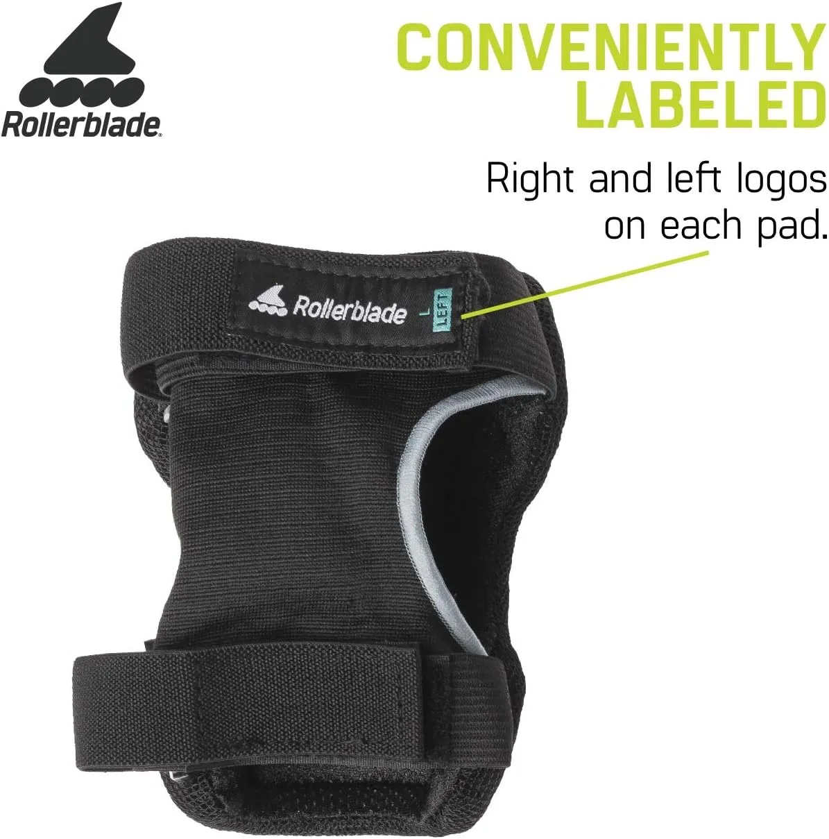 Rollerblade Skate Gear Knee Pad Protective Gear, Unisex, Multi Sport Protection, Black
