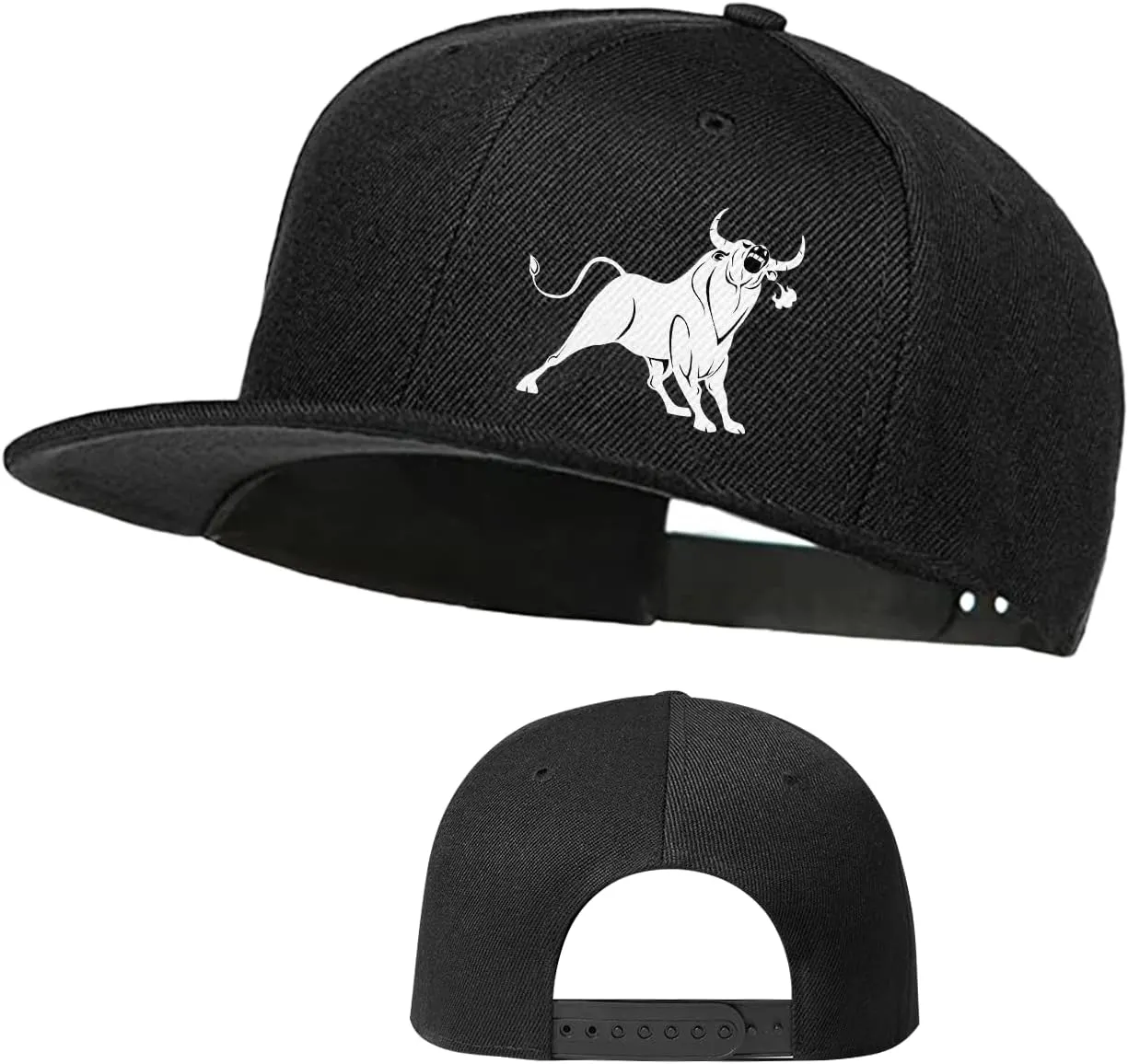Skull Finger Flat Bill Hats for Men Black Mens Snapback Hat Baseball Cap Fitted Hat Rock N Roll Skeleton Hand Snap Backpack