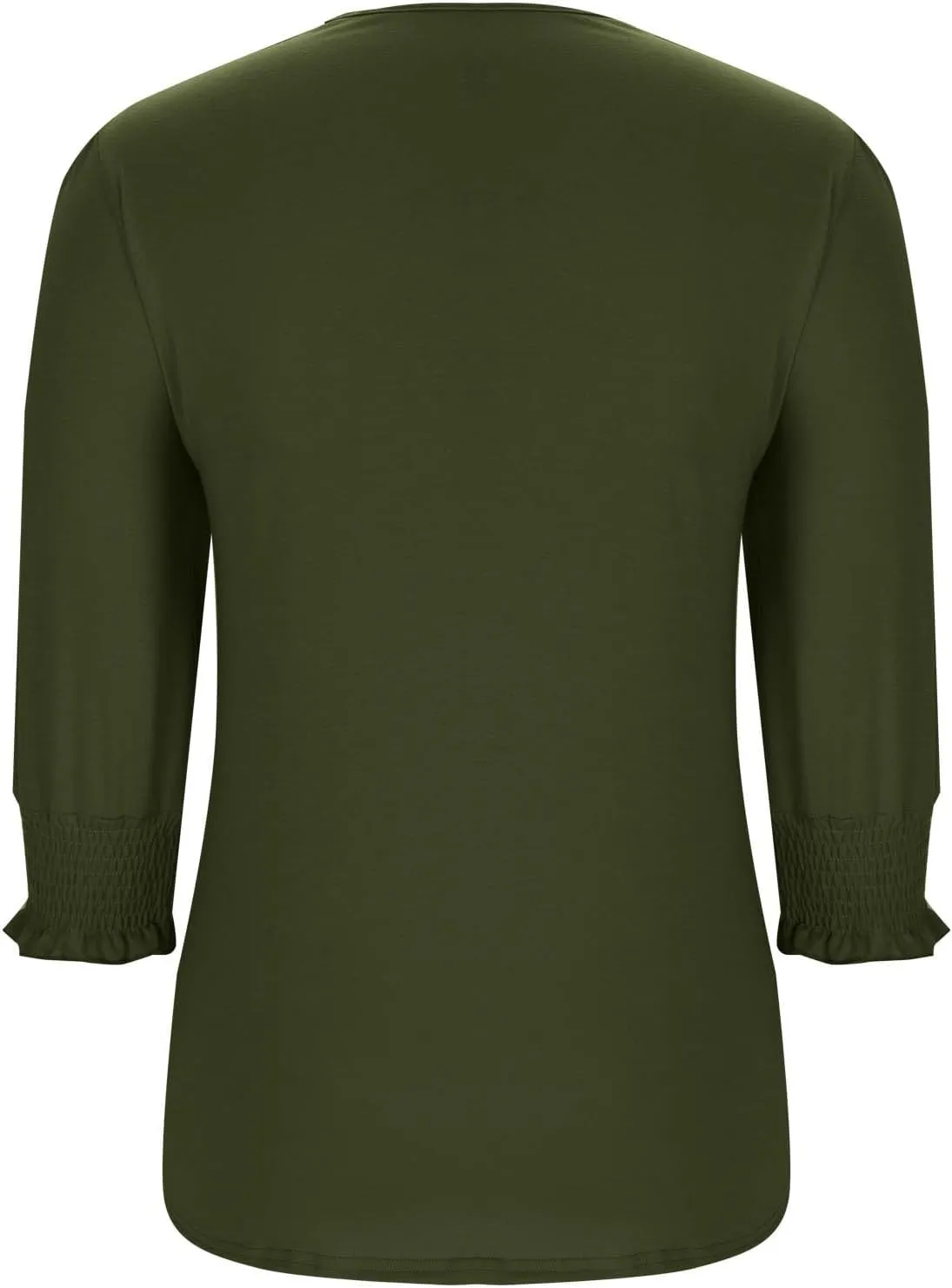 Spring Tops for Women 2025 Summer Fashion Tops 3/4 Sleeve T-Shirts Cute Crewneck Basic Business Tees Blouses Vacation