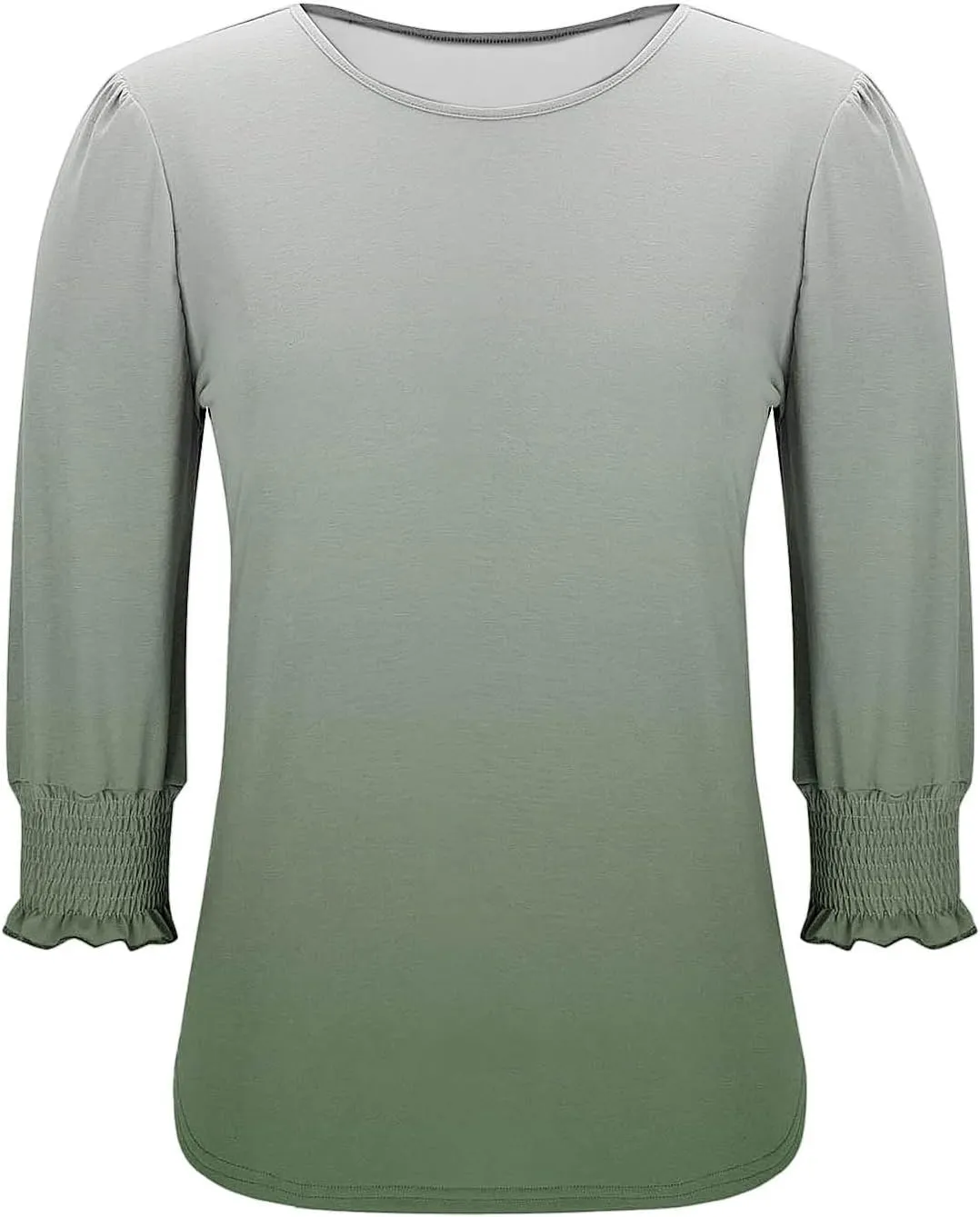Spring Tops for Women 2025 Summer Fashion Tops 3/4 Sleeve T-Shirts Cute Crewneck Basic Business Tees Blouses Vacation