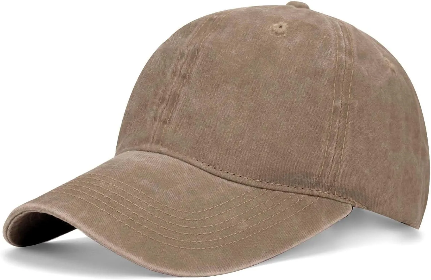 XXL Oversize Washed Denim Hats Baseball Cap for Big Heads Large Pigment Dyed Dad Hat Low Profile Sports Caps 23.5"-25.5"