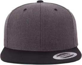 YP Classics 6089 Premium Wool-Blended 6 Panel High Profile Flat Bill Snapback Cap | Bulk Packs Available